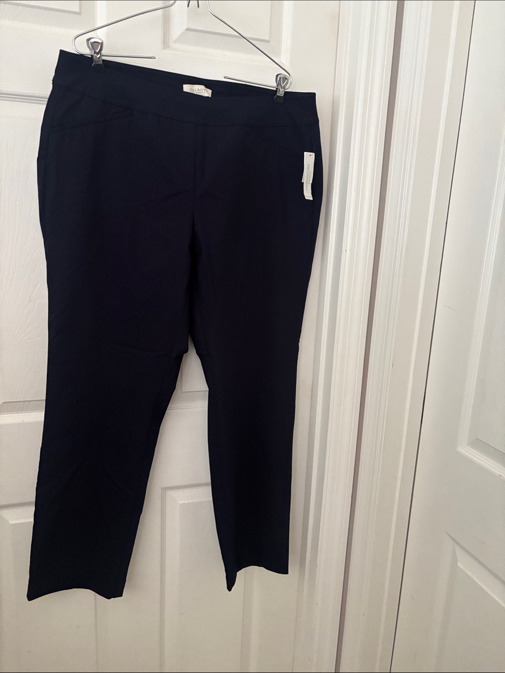Talbots Navy Pull-On Straight Leg Pants